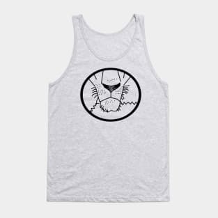 Lion Mouth Outline Face Tank Top